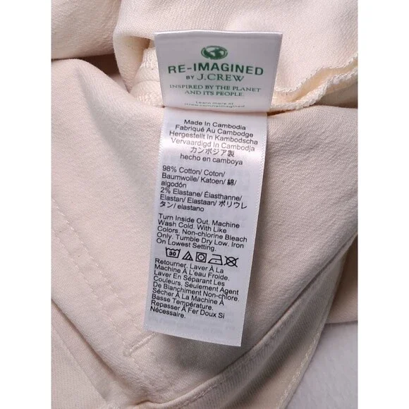 J.Crew Camp Pocket Wide Leg Jean Ecru Wash High Rise CH917 $128 Size 31 NWT - Picture 12 of 12